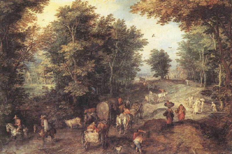 Jan Brueghel The Elder Landscape with a Ford France oil painting art